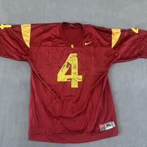Vintage Y2K NCAA USC Trojans #4 Nike Team Distressed Jersey Size XL
